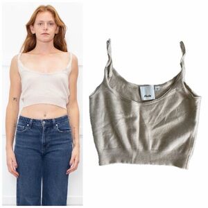 ALLUDE x REVOLVE Beige Cream Cashmere Cropped Sleeveless Top